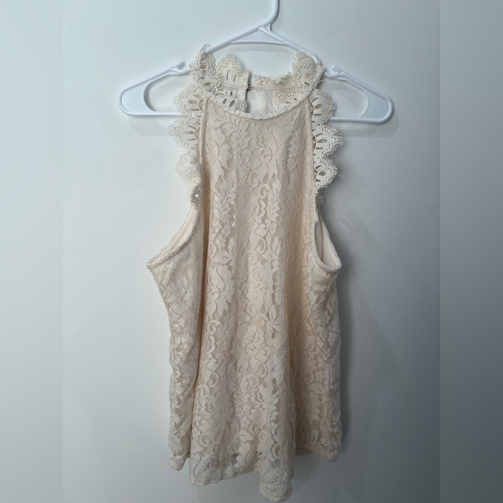 Maurices Ivory Lace Tank Top